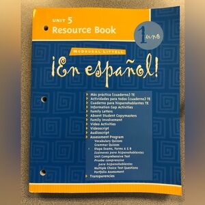 VTG En Espanol Unit 5 Resource Book 2004 McDougal Littell